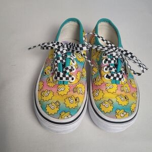 Vans X The Simpsons Lisa Simpson Youth Skate Shoes Size 10.5